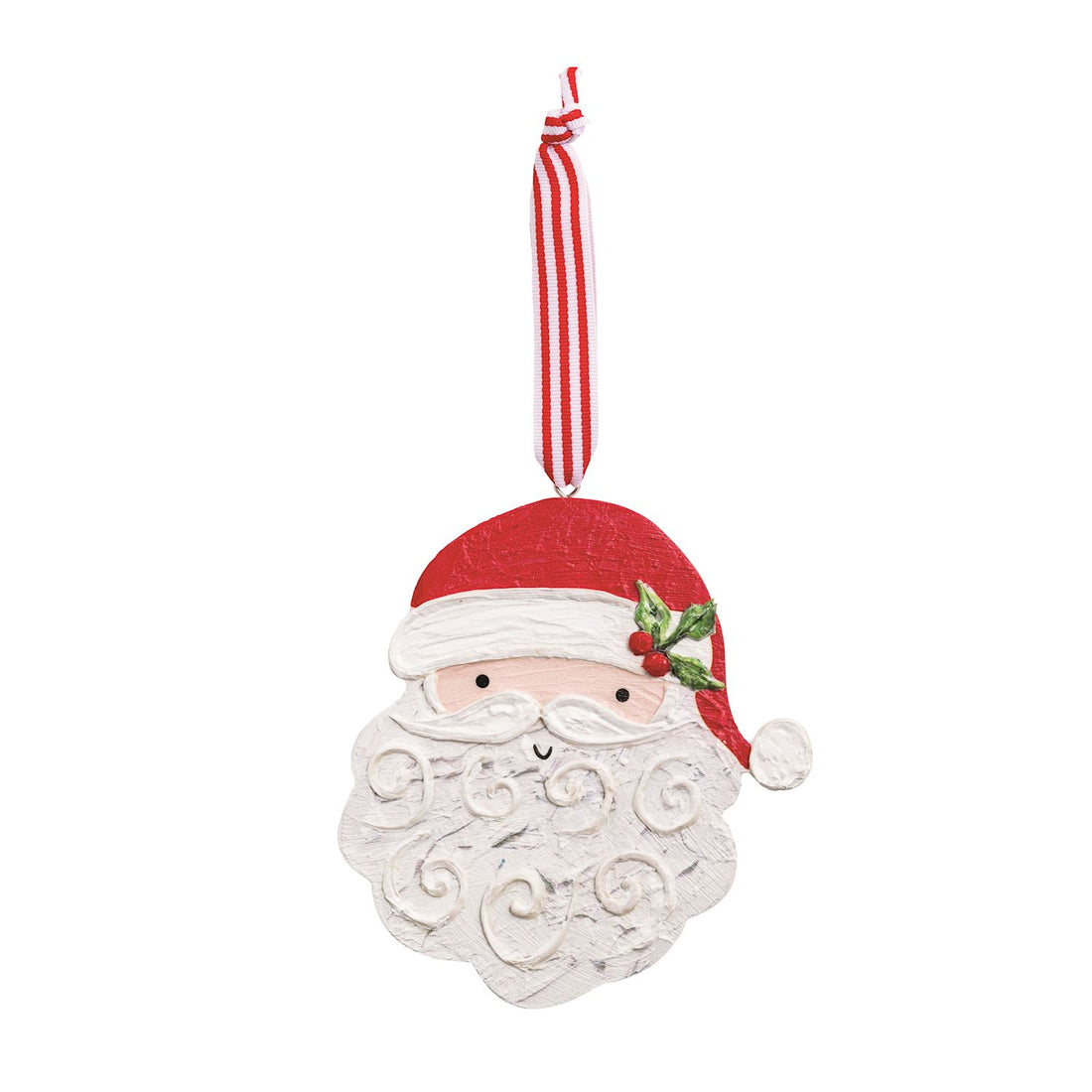 Santa Wood Painted Ornament