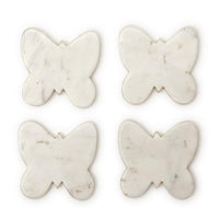 S/4 Marble Butterfly Coasters