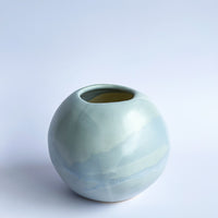 Small Blue Stone Sphere Vase
