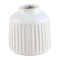 Small Textured Vase with a Stripe Pattern