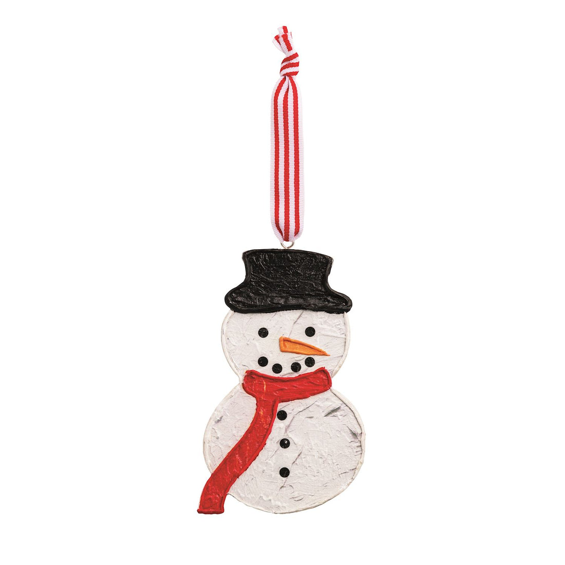 Snowman Wood Painted Ornament