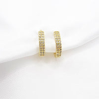 Sparkle Huggie Hoop Earrings