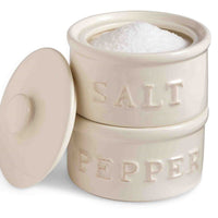 Stackable Ceramic Salt and Pepper Cellar