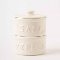Stacked Salt and Pepper Cellar