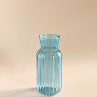 Straight Blue Glass Vase