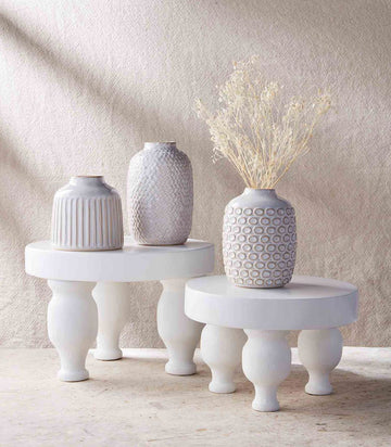 Textured Stoneware Vase