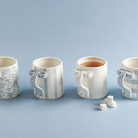 Toile Bow Handle Mug