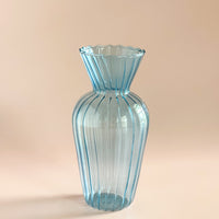 Top Round Blue Glass Vase