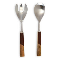 Two Tone Acacia Wood Serving Utensil Set