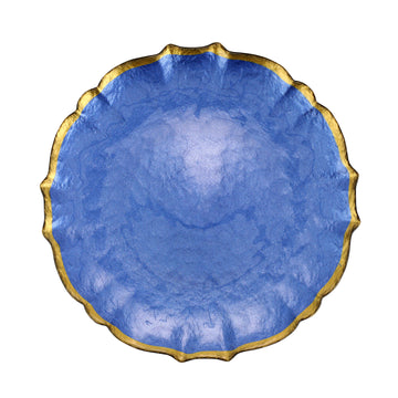 Vietri Cobalt Baroque Glass Charger