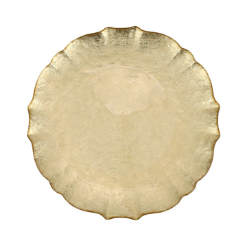Vietri Gold Baroque Glass Charger