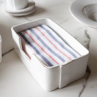 Vietri Lastra White Guest Towel Holder