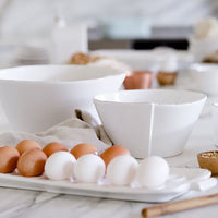 Vietri Lastra White Medium Stacking Bowl