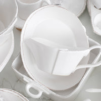 Vietri Lastra White Sauce Server