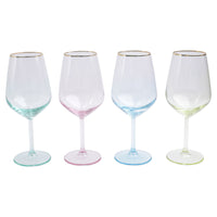 Vietri Rainbow Assorted Wine Glass