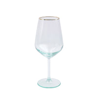 Vietri Rainbow Green Wine Glass