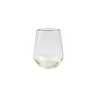 Vietri Rainbow Yellow Stemless Wine Glass
