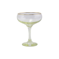 Vietri Yellow Rainbow Coupe Champagne Glass
