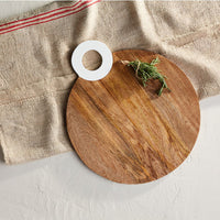 White Ring Round Cheese Board