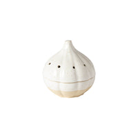 White Stoneware Garlic Keeper