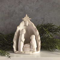 White Stoneware Nativity