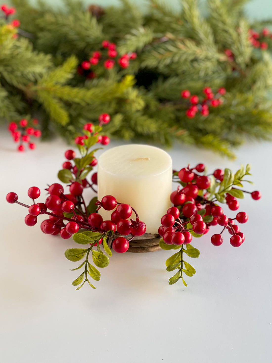 3.5 Inner Red Berry Candle Ring