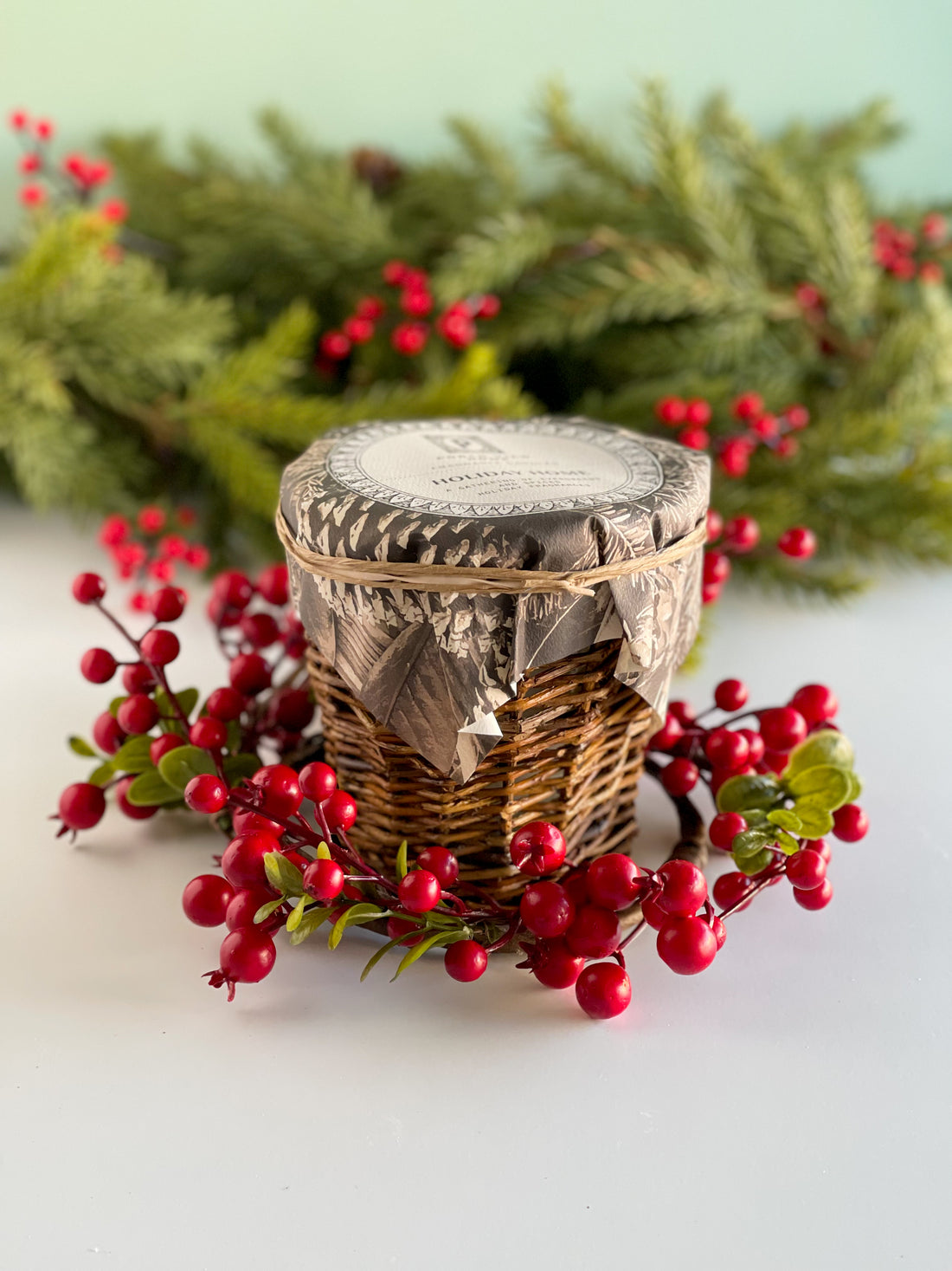 4.5 Inner Red Berry Candle Ring
