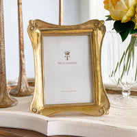 Gold Beaded Scroll Frame