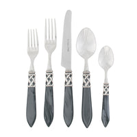 Vietri Aladdin Antique Charcoal Five Piece Flatware Set