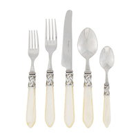 Vietri Aladdin Antique Ivory Five Piece Flatware Set