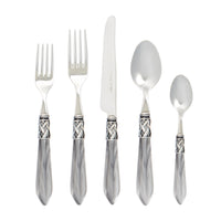 Vietri Aladdin Antique Light Gray Five Piece Flatware Set