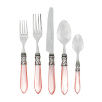 Vietri Aladdin Antique Light Pink Five Piece Flatware Set