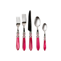 Vietri Aladdin Antique Raspberry Five Piece Flatware Set