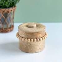Beaded Mango Wood Trinket Box
