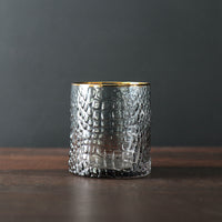 Beatriz Ball Croc Double Old Fashioned With Gold Rim