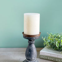 Black Wooden Candle Holder