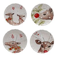 Casafina Deer Friends Salad Plate Set of Four