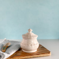 Casafina Impressions White Sugar Bowl With Lid