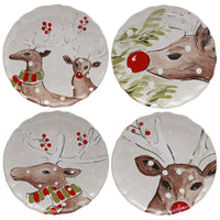 Casafina White Deer Friends Dinner Plate Set
