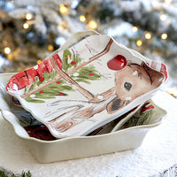Casafina White Deer Friends Tray