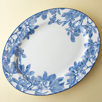Caskata Blue Arbor Rimmed Large Platter