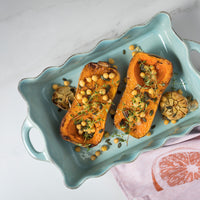 Casafina Blue Cook and Host Large Ruffled Baker