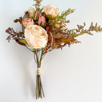 Fall Rose And Leaves Bouquet