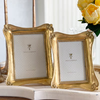 Gold Beaded Scroll Frame