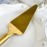 Gold Finish Cake Server