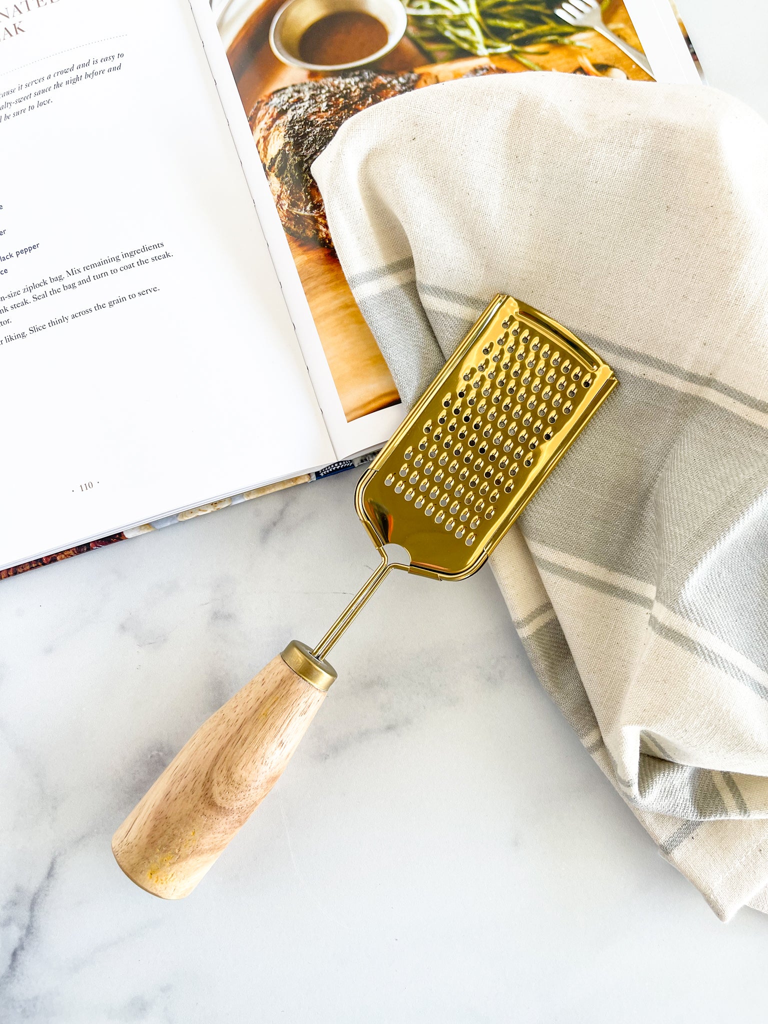 STORIED home Gold Stainless Steel Grater - Perfect for Grating Vegetables -  Easy to Use - Fits Any Decor in the Kitchen Tools department at