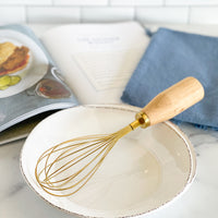 Gold Whisk With Wood Handle