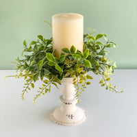 Green Leaf Candle Ring
