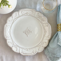 Jardins du Monde Whitewash Dinner Plate