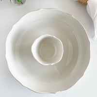 Juliska Berry And Thread Whitewash Chip And Dip Bowl